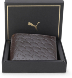 PUMA Men Casual Brown Genuine Leather Wallet(4 Card Slots)