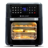 SOLARA 12L Air Fryer Oven for Home Kitchen, 1800W OTG Air Fryer Oven 12 Litre with 12 Presets, 6 Accessories, Grill, Roast, Bake, Reheat, AirFryer OTG, XX-Large, Recipe E-book, 1 Year Warranty, Black