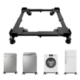 Lifelong Adjustable Washing Machine Stand with Wheels – Heavy Duty 180 kg Load Capacity Premium Steel Trolley for 5 kg–12 kg Top & Front Load Washing Machines, Refrigerator & Dishwasher | Anti-Vibration Base