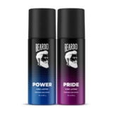 Beardo Power & Pride Perfume Body Spray 150ml x 2 (Set of 2) Get compliments with Long lasting Fougere, Aromatic Deodorant | Gift For Brother | Gift For Friends
