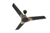 Polycab Aereo Plus Star Rated, 1200mm Ceiling Fan For Home | High Speed & Air Delivery | Saves Up To 33% Electricity, 100% Copper, Rust-Proof Blades, 52 Watt【Matt Black Choclate Gold】