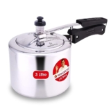 Wonderchef Inner Lid Ultima Pressure Cooker | 3 litres, 3.25 mm Heavy Encapsulated Bottom | Bakelite Handles for Durability | Induction Friendly (Aluminium, Silver)