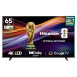 Hisense 164 cm (65 inches) E6N Series 4K Ultra HD Smart LED Google TV 65E6N (Black)