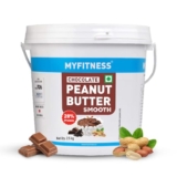 MYFITNESS Peanut Butter Chocolate Spread Smooth 2.5kg | 22g Protein & 6g Fiber | Tasty & Healthy Nut Butter Spread for Breakfast, Snacks | Cholesterol Free | Zero Trans Fat | Creamy Peanut Butter