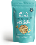 OPEN SECRET Premium Whole Kaju – High Protein Dry Fruit, Fasting Vrat Special Cashews(1 x 1 kg)