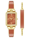 ANNE KLEIN Quartz 22 mm Rust Dial Stainless Steel Analog Watch for Women