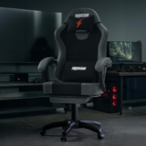 Drogo Aura Ergonomic Gaming Chair With Premium PU Leather Fabric, Linkage Armrest, Adjustable Neck & Lumbar Pillow | Computer Chair For Study | Office Chairs For Work From Home With Recline (DarkGrey)