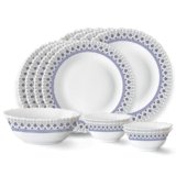 Larah by Borosil Ocean Fluted Series Opalware Dinner Set | 13 Pieces for Family of 4 | Microwave & Dishwasher Safe | Bone-Ash Free | Crockery Set for Dining & Gifting | Plates & Bowls | White