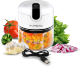 Longway Slicer Rechargeable Mini Electric Chopper | One Touch Operation Electric Vegetable & Fruit Chopper(1 chopper)
