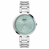 Helix by Timex Analog Watch for Women with Mint Round Dial & Silver Stainless Steel Bracelet Band Water Resistant Women’s Wrist Watches – TW054HL00
