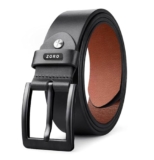 ZORO Men’s Genuine Leather Belt for Men | Casual/Formal | Black | Size – 34