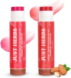 Just Herbs Tinted Lip Balms SPF 20+ Pack of 2 | Soft, Pink Lips | Beetroot & Cherry beetroot, Strawberry(Pack of: 2, 59 g)