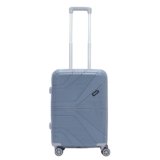 Wesley Golfer Style Cabin 57 cm Small 8 Wheel Hard Case Trolley Bag Suitcase,(57cm, Grey)