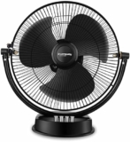 LONGWAY Speedy P1 300 mm/12 inch Ultra High Speed 3 Blade Anti-Dust Decorative Star Rated Table Fan (Black, Pack of 1)