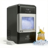 Kilig N01 Countertop Crunchy Chewable Nugget Ice Maker Machine | 20kgs per Day | Auto Self Cleaning Function | Portable Ice Maker for Home/Party/Camping – Black