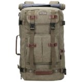 WITZMAN Canvas Backpack for Man Vintage Travel Backpack Large Laptop Backpack Convertible Shoulder Rucksack（A519-2 Army Green）