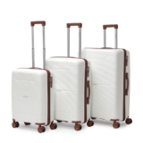 VLITE Columbia Set of 3 (S+M+L) Lightweight Polypropylene Suitcase | Anti-Theft Double Zipper | Built-in Number Lock | Spacious & Durable Luggage | 3-Year Warranty