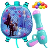 GRAPHENE Holi Tank Pichkari Water Gun (Approx.2ltr) Leak Proof Tank High Pressure Spray Mechanism Gun Holding Adjustable Backpack Powerful Long Throw Pichkari Blue Girls Boys Kids1Pkt (100 Balloons)