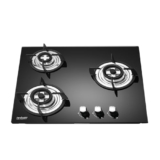 Hindware Smart Appliances | KA Hob Nora Plus | Kitchen Hob | Designer Brass Burners | Auto Ignition | SS Drip Tray | Cast Iron Pan Support | (3 Burner 60CM)