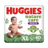 Huggies Nature Care Pants, Extra Large (XL) Size Diaper Pants, 40 Count