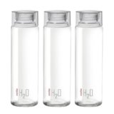 Cello H2O Unbreakable Premium Edition Bottle, 1 Litre, Set of 3, Grey