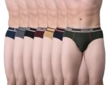 Dollar Bigboss Men’s Pack of 7 Combed Solid Cotton Brief with Anti-Microbial Odour Control (8905203758210_MBBR-04-MDSTE-PO7-CO1-S24_XXL) Assorted