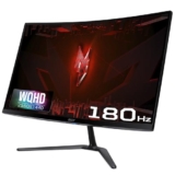 Acer ED270U S3 27 Inch WQHD 2560×1440 1500R Curved Gaming Backlit LED LCD Monitor I 1MS VRB, 180Hz Refresh Rate I AMD FreeSync I 2 x HDMI 1 x Display Port I Stereo speakers I Eye Care I HDR 10 I Black