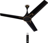 KUHL Prima A1 BLDC,29W,Low Noise,Energy-Saving with 5 Year Warranty BLDC Motor with Remote 1200 mm Ceiling Fan(5 Star | Black | Pack of 1)