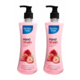 Wonder Fresh Premium Liquid Handwash Bottle with Pump | Germ Protection Handwash Liquid Soap | Moisturizing Foaming Handwash | Soft on Hands | Flavor Strawberry and Rose – Pack of 2