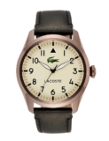 Lacoste Adventurer Qtz Basic Parchment Round Dial Men’s Watch|Leather Material|Multi Color Band – 2011300