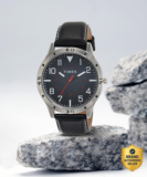 TIMEX Round 45mm Black Dial Analog Watch  – For Men