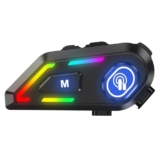 EDYELL Motorcycle Helmet Bluetooth on Ear Headset, Connects to 2 Phones at The Same Time Using Music & GPS, IP67 Waterproof, Supports Android & iOS, Compatible with All Helmets (EDYELL-C5001)