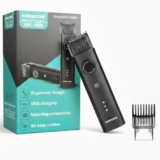 KROCOS Beard Trimmer for Men, 90 minutes runtime, USB Charging, Stainless Steel Blades, IPX6 Waterproof, Long-Lasting Battery (Beard)
