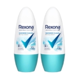 Rexona Motion Activated Roll-On | Shower Clean Underarm Deodorant for Women | up to 72Hr sweat+odour defence | 45 ML (Pack of 2)