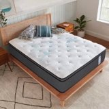 Springtek Eurotop Hybrid Latex Mattress | Euro Top 8 Inches Pocket Spring Queen Size Gadda | GOLS CERTFIED Natural PINCORE Dunlop Latex |78×60 Inch