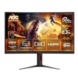 AOC C27G4Z 27″ FHD Curved Monitor, 280Hz~300Hz Refresh Rate, 0.3ms MPRT, Fast VA Panel, 1500R, AMD Free Sync Premium, HDR10, Height Adjustable, Sniper Gaming Mode, Flicker-Free, HDMI 2.0