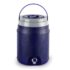 Treo by Milton Lumino Fresh Round Borosilicate Glass Lunch Box Set of 3, Purple Lid, 400 ml Each with Lunch Bag, Microwave & Dishwasher Safe, Leak Proof Containers Office Tiffin