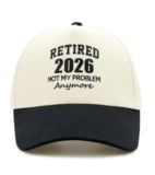 LOKIDVE Men’s Retired Since 2020 Baseball Cap Retirement Gift Dad Hat Black