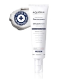 Aqueria Brightening & Moisturizing Multi-Active French Sunscreen SPF 50 PA++++ | In-Vivo/In-Vitro Tested | 5% Niacinamide, 5 Ceramides & Vitamin E | Modern UV Filters | Broad Spectrum UVA/UVB & Blue Light Protection | Lightweight, No White Cast, Sweat Resistant | Suitable for Daily Use | For Normal, Dry & Sensitive Skin | 50g