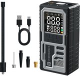 Portronics Vayu 10 Rechargeable Tyre Inflator 150 psi Tyre Air Pump for Car & Bike(Auto Shut Off)