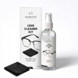 Glarefix Lens Cleaner Kit – 100ml Streak-Free Spray + Microfiber Cloth | Smudge-Free & Anti-Static Formula | Safe for Eyeglasses, Sunglasses, Camera Lenses & Phone Screens