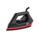 Orient Electric Fabriknight DIFK10BP 1000 W Dry Iron | German-made Weilburger coating on the soleplate| Thermostat for Better Heat Conductivity | 2 Year Warranty by Orient| Black & Red