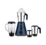 Bajaj Ninja Series Trinity Mixer Grinder 750 Watts 4 Jar | DuraCut Blades | Powerful 750W Titan Motor | Floating Base Design | 3 Stainless Steel Mixer Jars & 1 Juicer Jar | 2 Yrs Warranty 【Royal Blue】