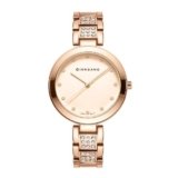 Giordano Eleganza Collection Analog Watch for Women with Crystal-Studded Strap & Diamond Indices