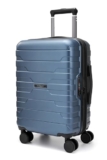 BAGSMART Carry On Luggage Airline Approved with Spinner Wheels, RoyalBlue, 20 inch, Expandable Luggage with Spinner Wheels