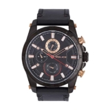 Police Mens Multi-Function Leather Watch – PL15389JBB02W (Black_Free Size)