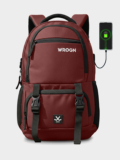 WROGN Unisex with USB Port and Rain Cover 40 L Laptop Backpack(Maroon)
