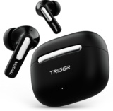 TRIGGR Arcus One 60H Battery, 4 Mic ENC, Dual Pairing, Rubber Grip, 13mm Drivers, v6.0 Bluetooth(Infinite Black, True Wireless)