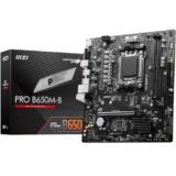 MSI PRO B650M-B Motherboard, Micro-ATX – Supports AMD Ryzen 7000 Series Processors, AM5 – DDR5 Memory Boost 6800+MHz/OC, 1 x PCIe 4.0 x16, 1 x M.2 Gen4, 2.5G LAN