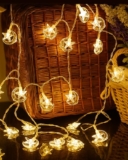 Homesake® 20-Led Fairy Lights for Decorations, Waterproof String Lights, Warm White, LED Lights, Festive Decor, Diwali Decorative Light, Light, Led Lights for Decoration (Moon & Star) 5M, 2Pin Plug